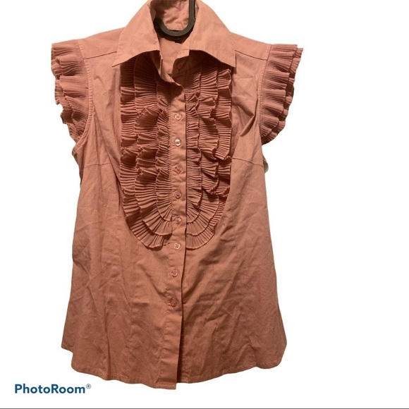 Urban Behaviour  Flounce Sleeve Ruffle Blouse - Picture 1 of 7